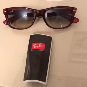 Ray Ban Burgundy “New Wayfarer” Sunglasses